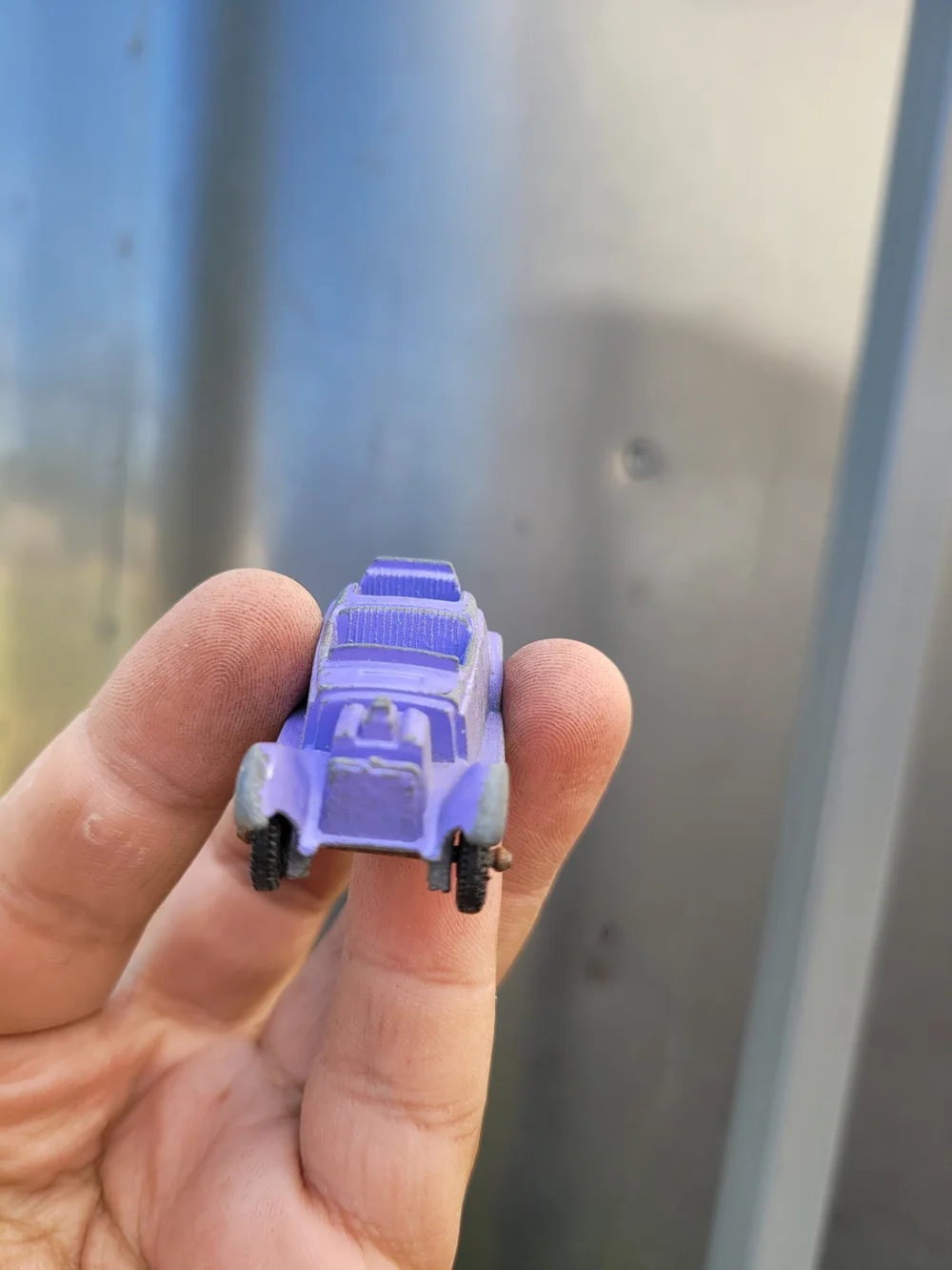 1940’s Tootsie Toy Purple Roadster #2 USA Die Cast Metal Vintage